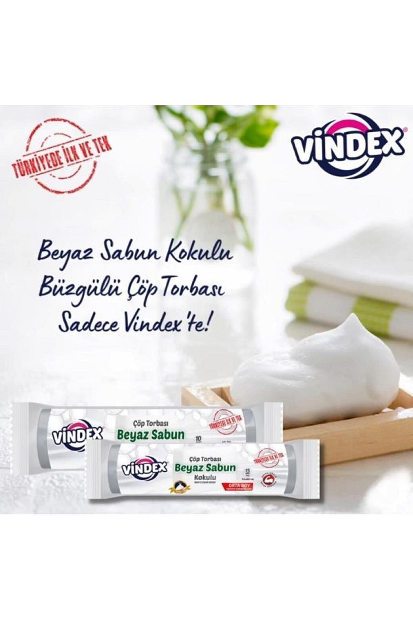 Vindex-White Soap Scented Garbage Bag with Drawstring Large Size 1