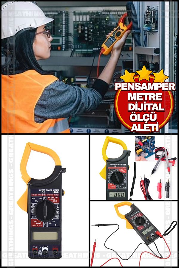 Greathings-Clamp Meter Measuring Tool, Digital Ammeter, Digital Clamp Meter Digital Amper Meter & Multi Meter 1
