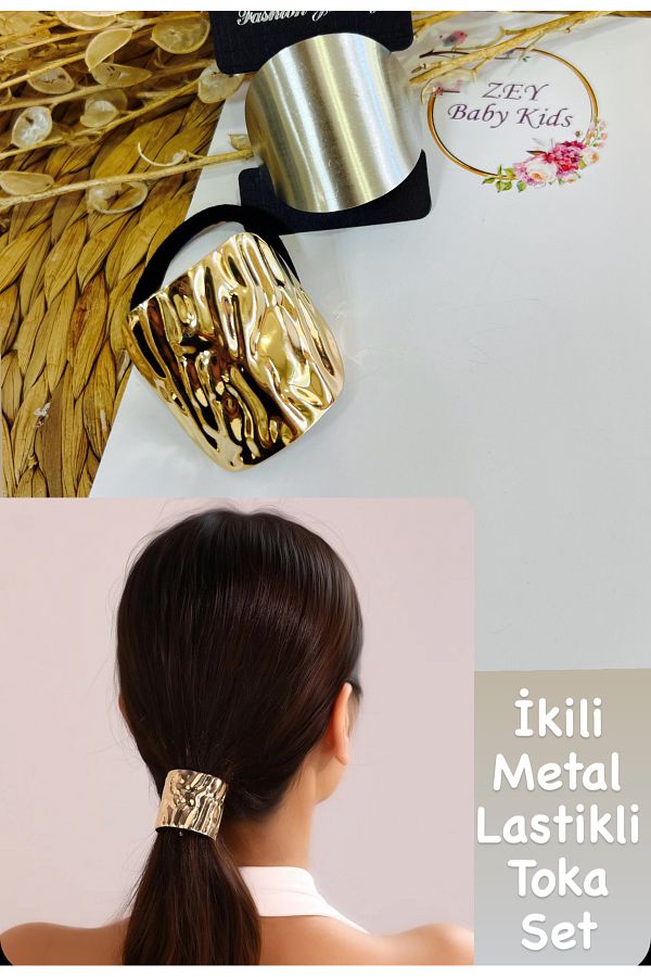 ndirimkusu Metal Elastic Double Buckle Set Hair Clip Trendyol