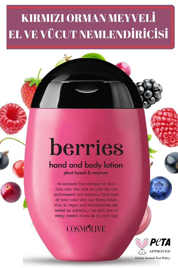 Cosmolive 100 ml Red Scented Moisturizing Cream Forest Fruit Hand and Body Lotion Trendyol