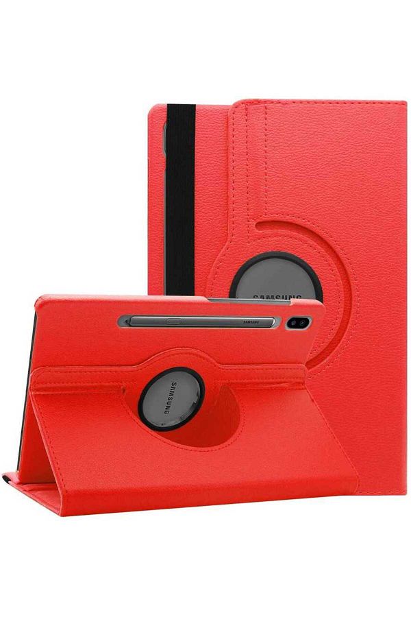 Young Tech-Samsung Galaxy Tab S7 Plus T970 - 360 Degree Rotating Synthetic Leather Case with Stand 1