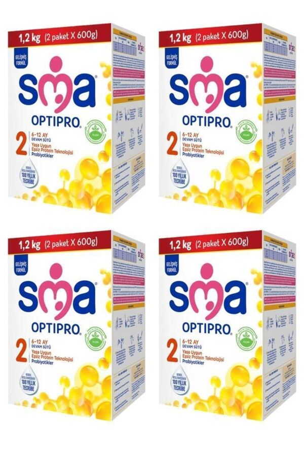 SMA Optipro Probiyotik 2 Devam Sütü 1200 Gr X 4 Adet