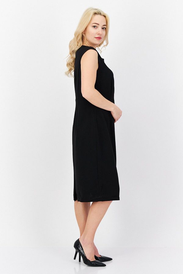 Kasper Women Plain Sheath Dress Black Trendyol