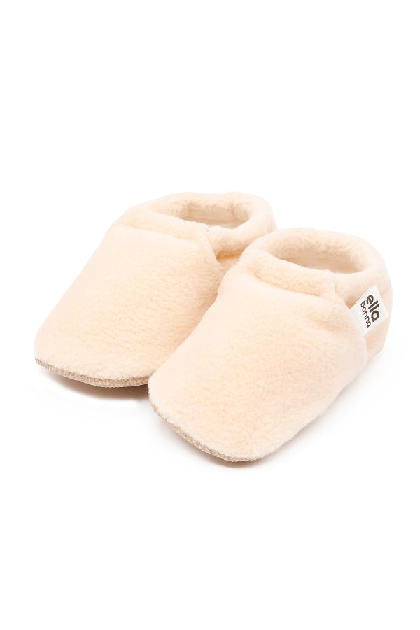 Ella Bonna-Fleece-Baby-Ärmel – rutschfeste Sohle und Bio-Baumwoll-gefütterte Heim-Kinderzimmerschuhe 1