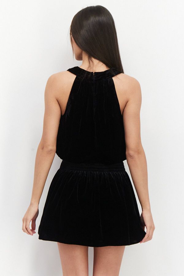 Ramy Brook Women Textured Mini Dress Black Trendyol