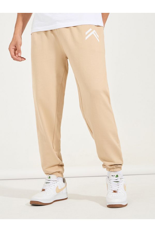 Styli-Minimal Print Oversized Joggers with Elasticated Hem 1