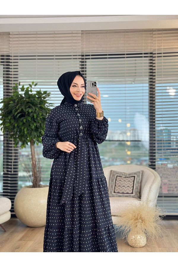 MAXMU Modest Dress Black Shirt dress Trendyol
