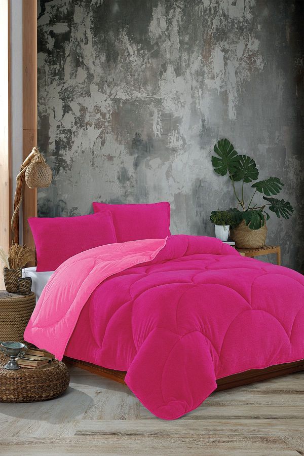 NANOSOFT-Single Fuchsia Welsoft Quilt 1