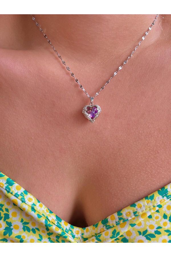 S R US Stainless Steel Planet Blue Necklace Trendyol