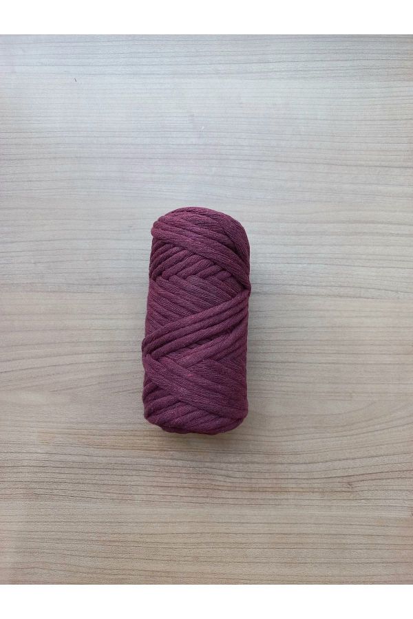 C&A&B KUZEY AVİZE-Scalloped Macrame Thread 3mm Scalloped Cotton Macrame Thread Macrame Thread Claret Red 1
