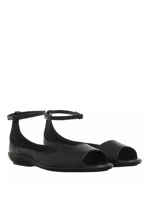 Calvin Klein-Peep Toe Ballerina Lth Black 1