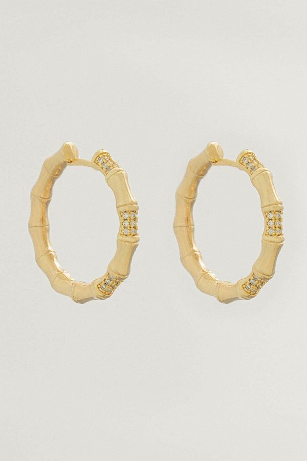 Marie Claire Women s Jewelled Bone Hoop Earrings Trendyol
