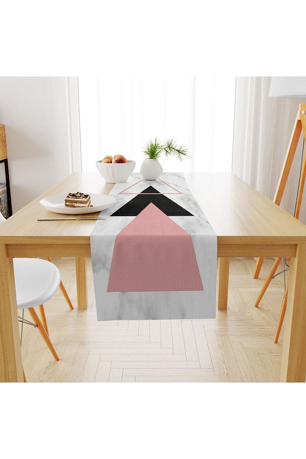 fdm desıgn-Custom Design Premium Honeycomb Woven Triangle Pattern Runner 140 X 40 1