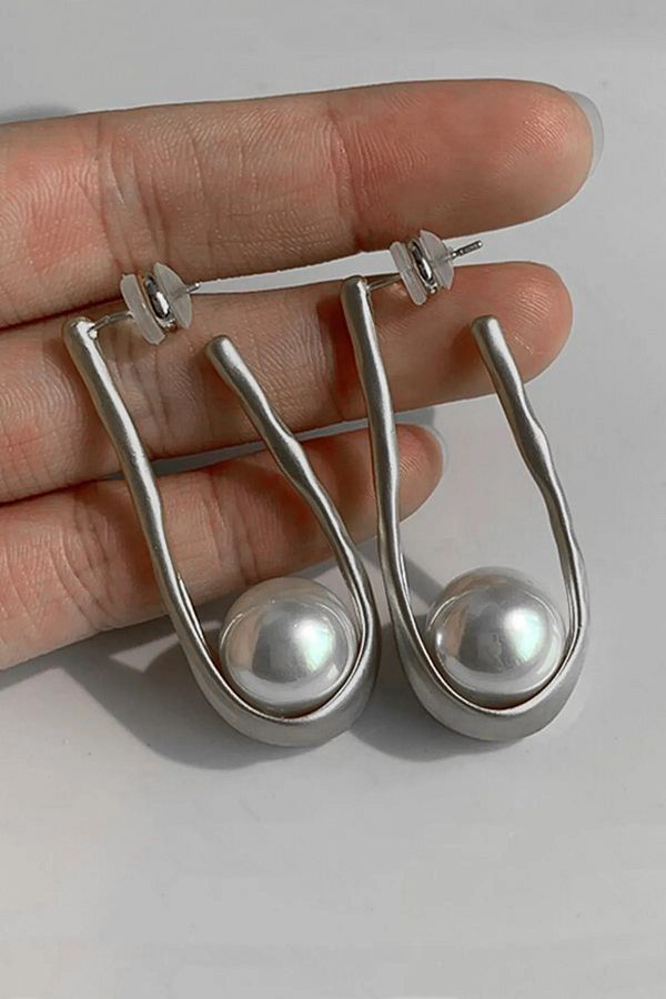 MRK-Big Pearl Design Women's Earrings 1