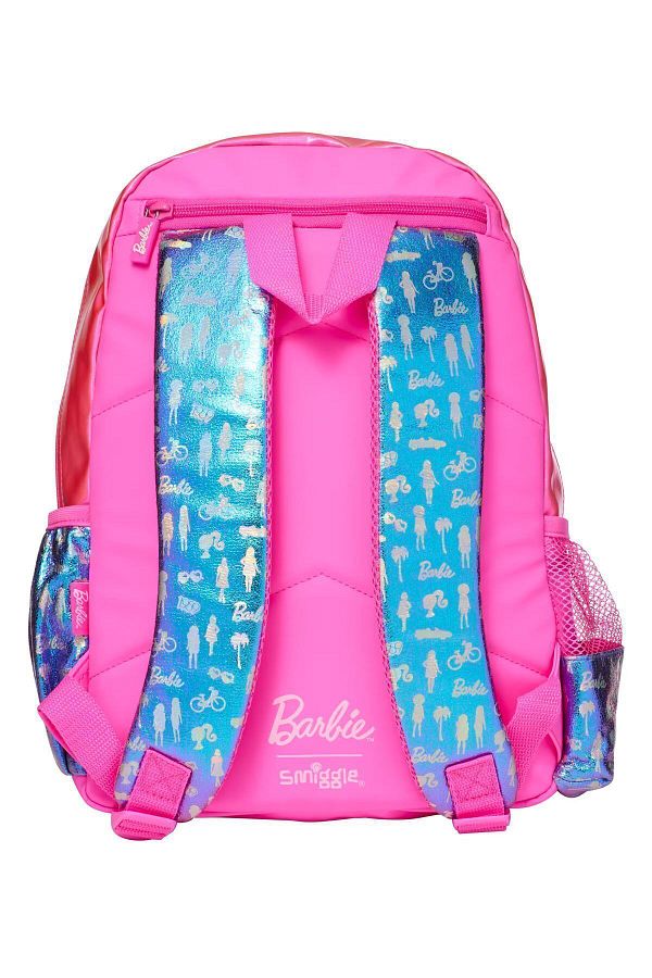 SMIGGLE Barbie 3D Embossed Holographic Badge and Hooded Backpack Trendyol