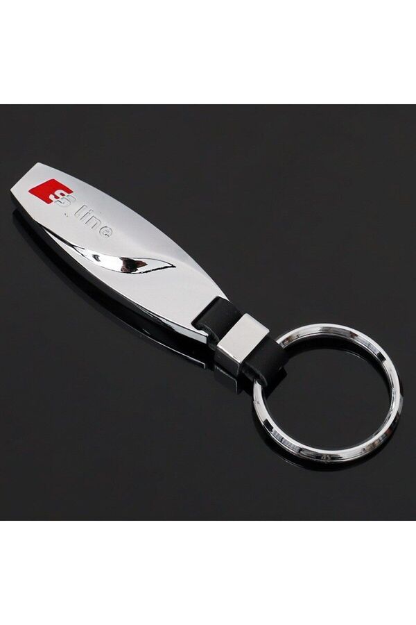 idealaksesuar-Audi Sline Metal Keychain Car Keychain TT s6 A3 A4 A5 A6 A7 A8 Q3 Q5 Q7 B4 B5 B6 RS3 RS4 RS5 1