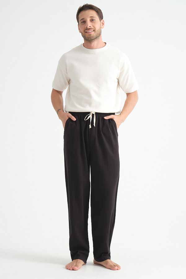 Redline-Luxe Men's Linen Blend - Comfortable Baggy Pants, Wide Leg New Season 1
