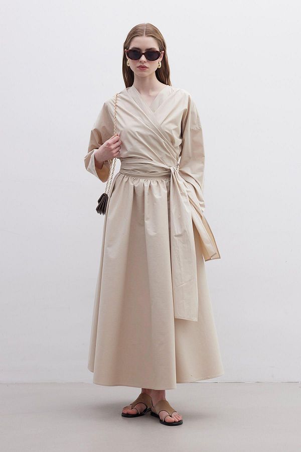 Manuka-PREMIUM SKIRT CAMEL WITH FLOWER 1