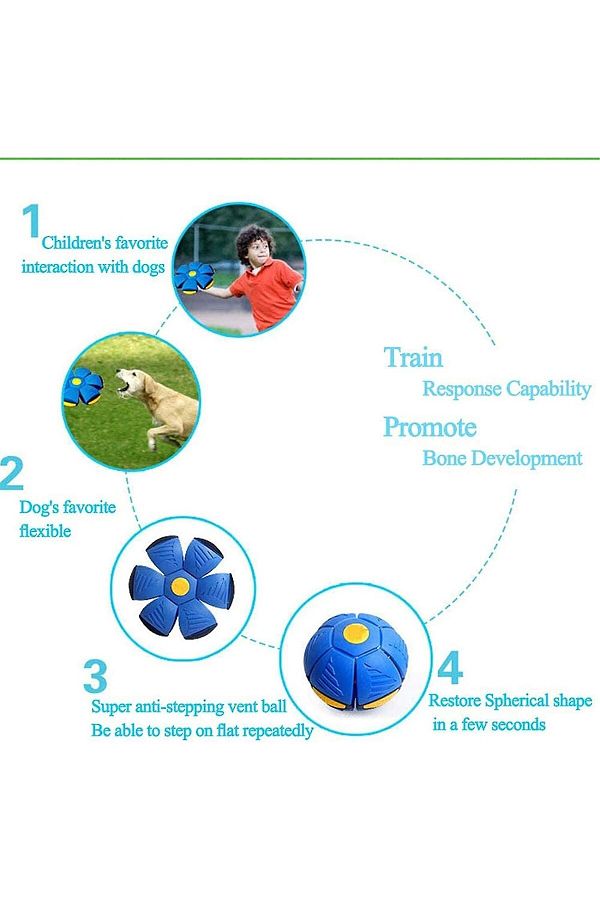 FRAME 34 Magic UFO Ball Flying Saucer Frisbee Pet Toy Outdoor Flying Saucer Ball for Dogs Trendyol