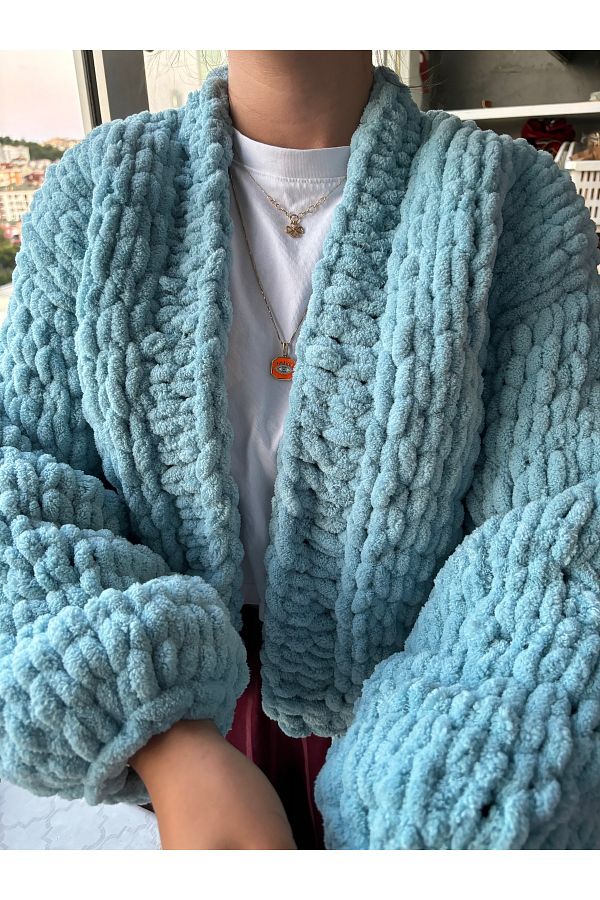 Puffy cardigan shop
