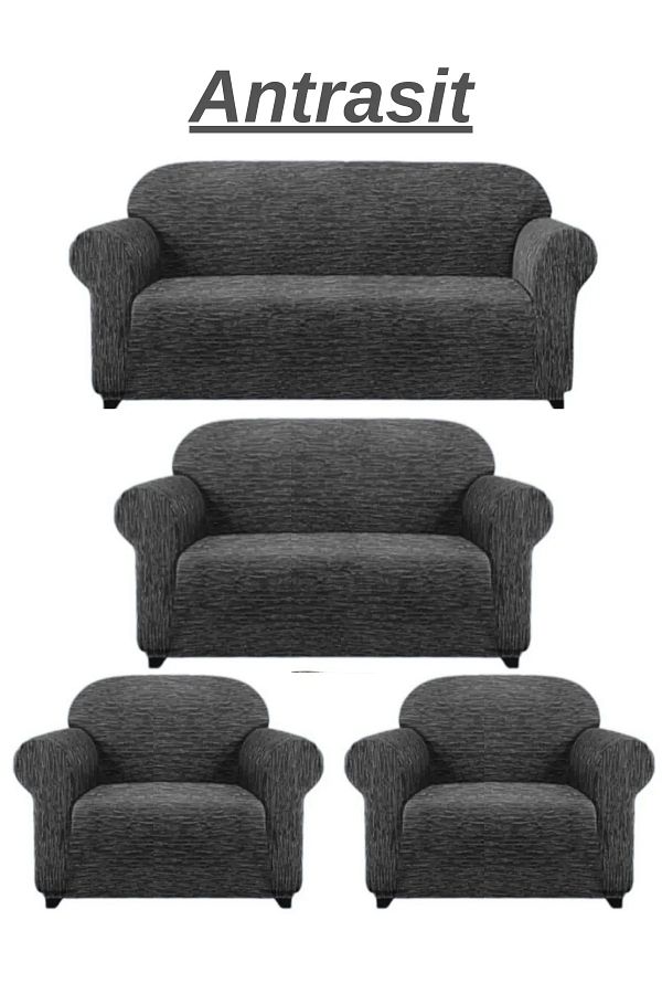kanway-3+2+1+1 Jacquard Woven Sofa Set - Elastic and Flexible, Wood Shell Pattern Cover 1