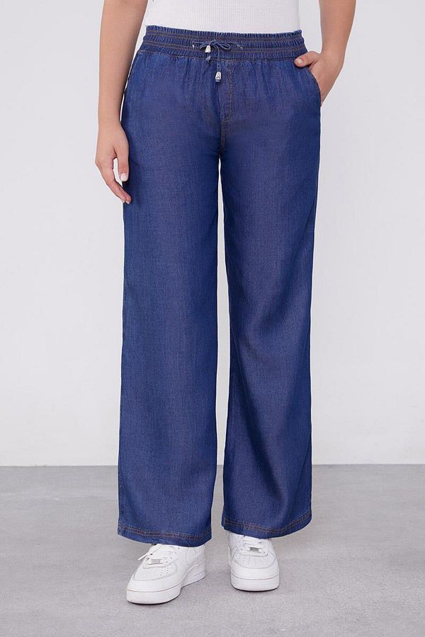 Levidor-Jean Look K.Blue Elastic Waist Trousers 1