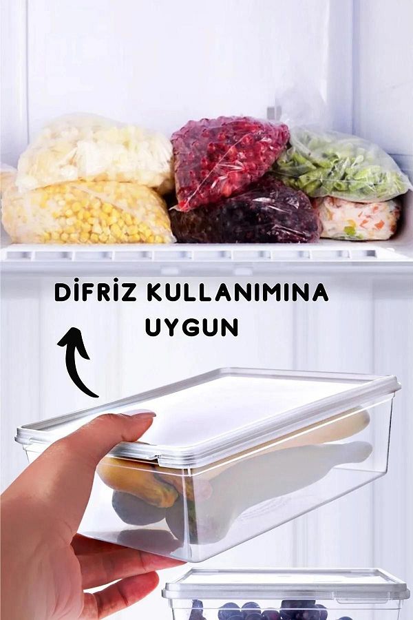 Çelik Express-2 Liter Large Storage Container Suitable for Deep Freezer with Lid - Self and Wide Use 1