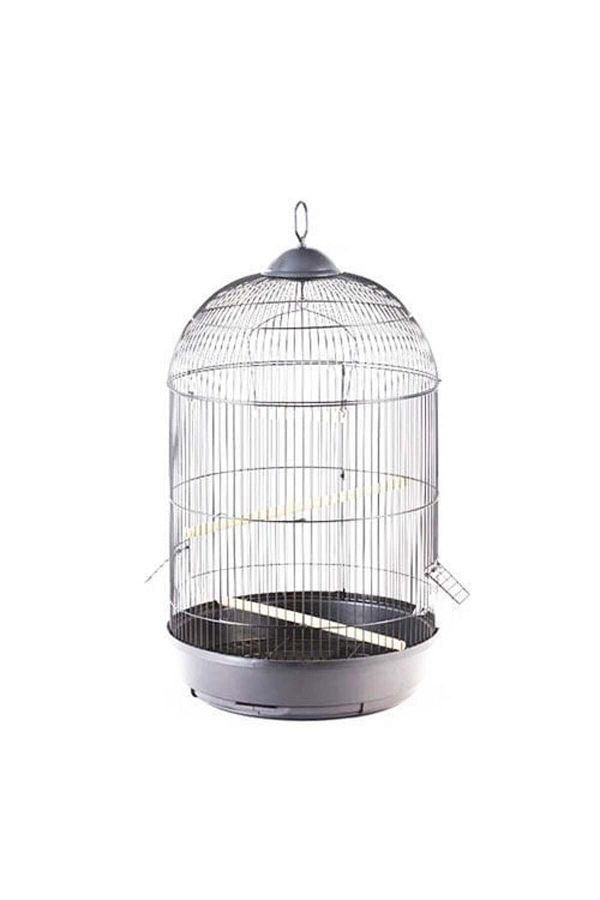 EuroGold Chrome Colored Round Living Room Bird Cage 42x77 Cm Trendyol