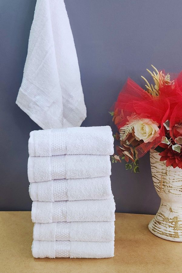 OBAY L FE 40x80 Cm Plain Color 6 Piece Hand Face Hair Towel Set Trendyol