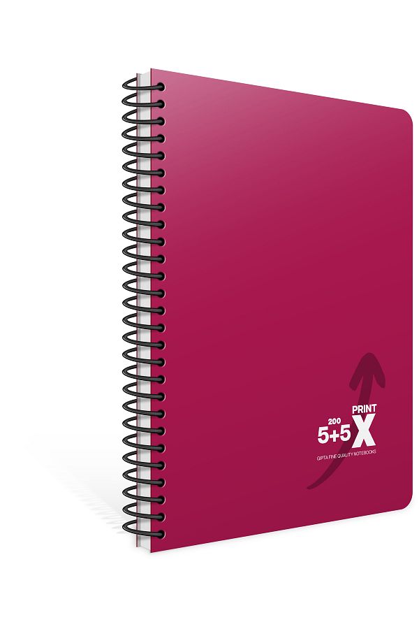 Gıpta-Prınt-x Spiral PP Covered Notebook - 17x24, 160 Sheets, 4+1 Checked+1 Ruled Separator 1