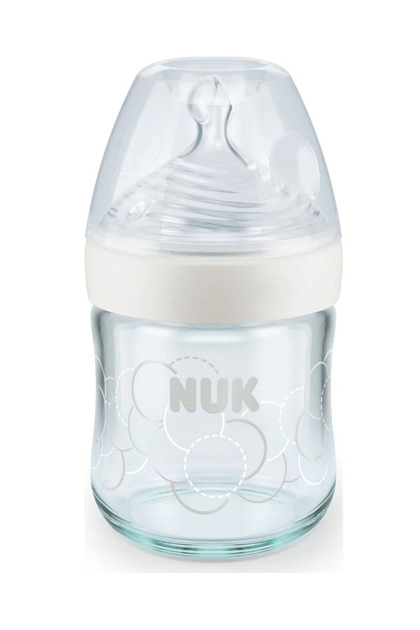 Nuk-Nature 120 ml GlaSS Baby Bottle with Temperature Indicator - NO:1/S 1