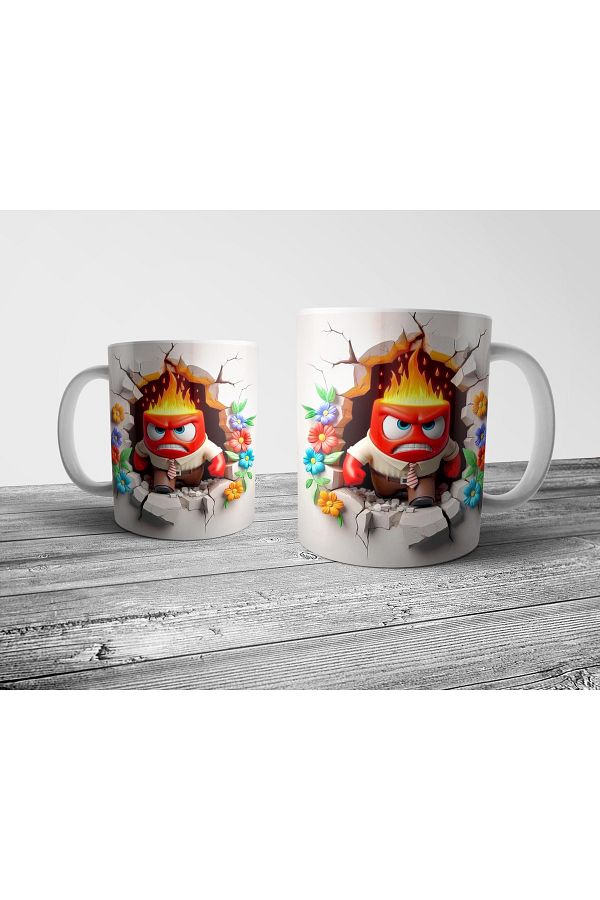 Pixxa-Inside-Out Anger Fury Optical Illusion Mug - Reverse Face Model 2 1