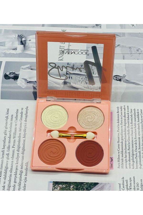 sevencool-4-Piece Illuminator and Blush Palette Set 1