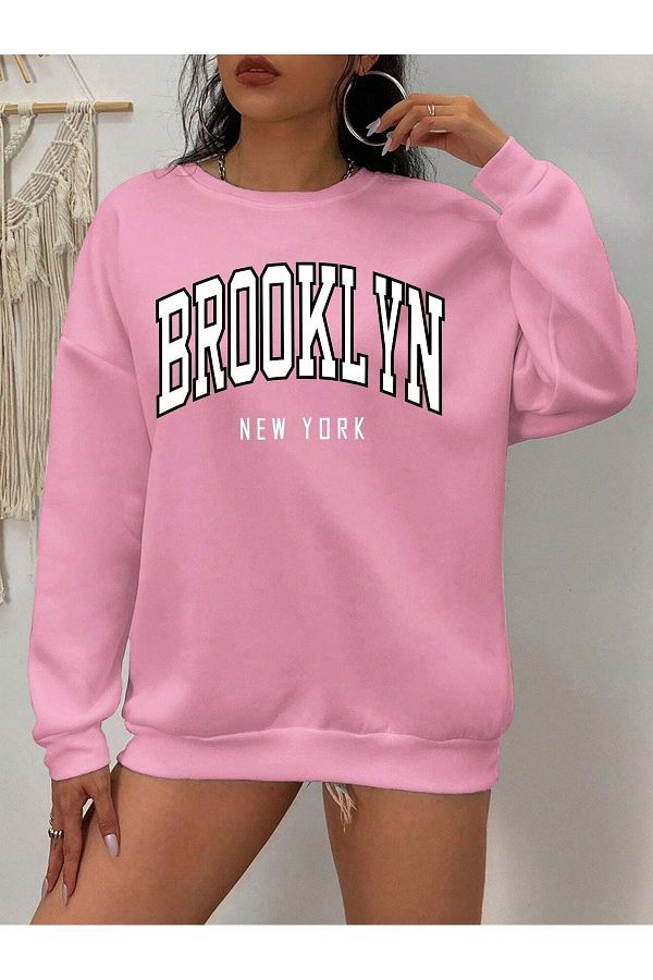 Pink brooklyn sweatshirt sale