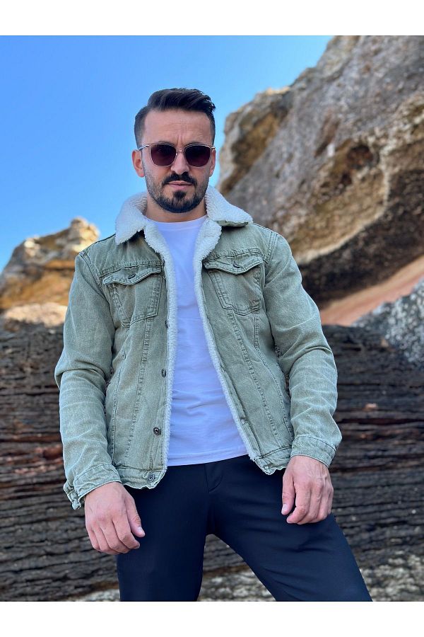 Mens slim denim jacket shop