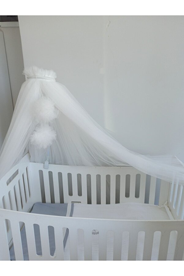 Ege HOME Decoration&Accessories Ege Home Beyaz Aparatlı Beşik Cibinlik Tül Sineklik