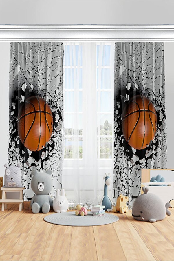 CAPRİCE HALI Basket Toplu Çift Kanatlı Çocuk Odası Fon Perde