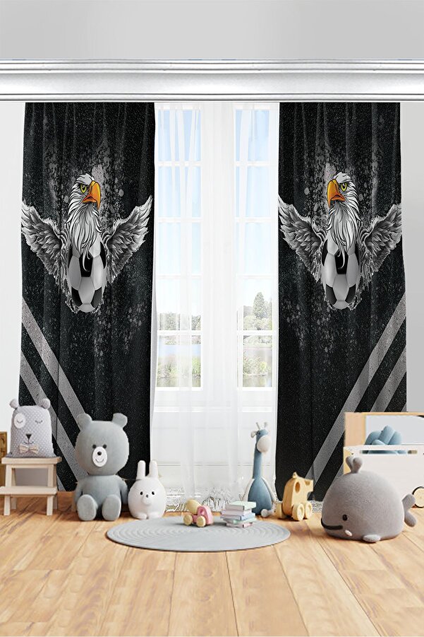 CAPRİCE HALI Caprice Cp173 Taraftar Çift Kanatlı Çocuk Odası Fon Perde