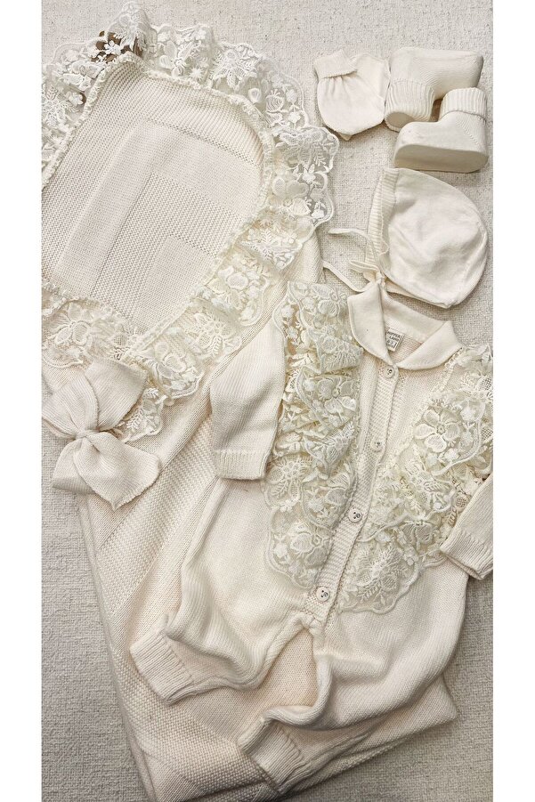 Nipperland KIZ VE ERKEK bebek için triko hastane çıkış seti %100 organik cotton