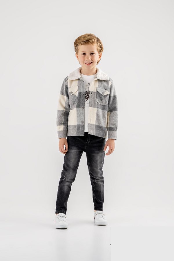Lemon-Chamomile Patterned Shirt Set 1