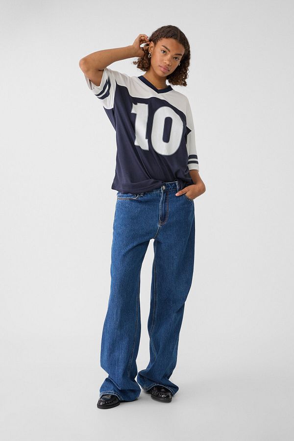 Stradivarius Sayi Desenli Oversize T Shirt - Trendyol