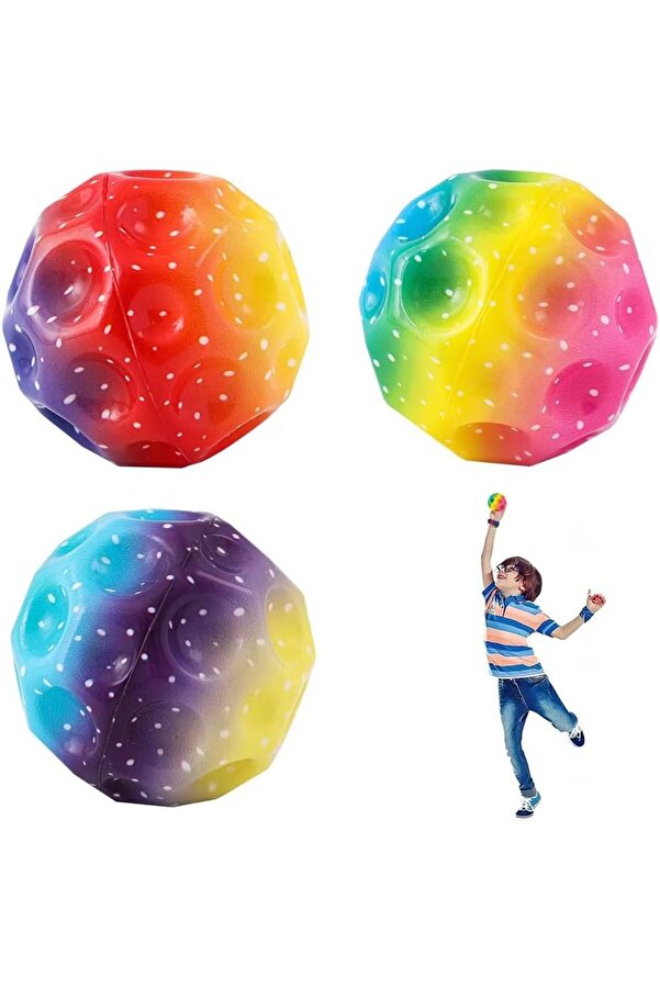 MİLKYADATOYS MİLKY ADA TOYS Bouncing Topu, kauçuktan zıplayan toplar, süper yüksek sıçrama Space Ball, Moon Ball