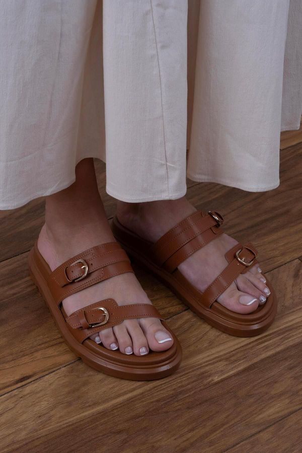 Stylish belt slippers on sale