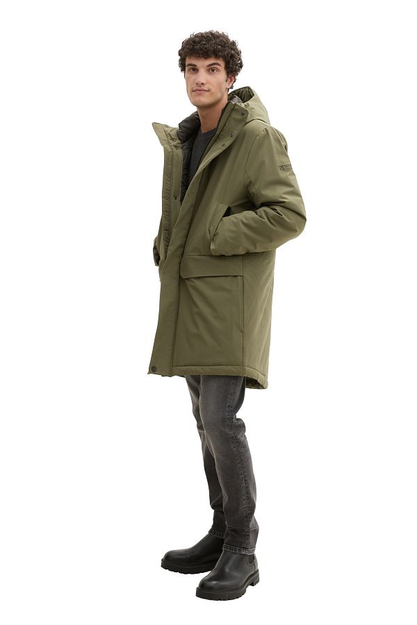 Tom Tailor Denim Tech Hooded Parka Comfortable Fit and Stylish Design Trendyol
