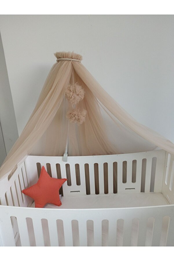 Ege HOME Decoration&Accessories Bej Aparatlı Beşik Cibinlik Tül Sineklik
