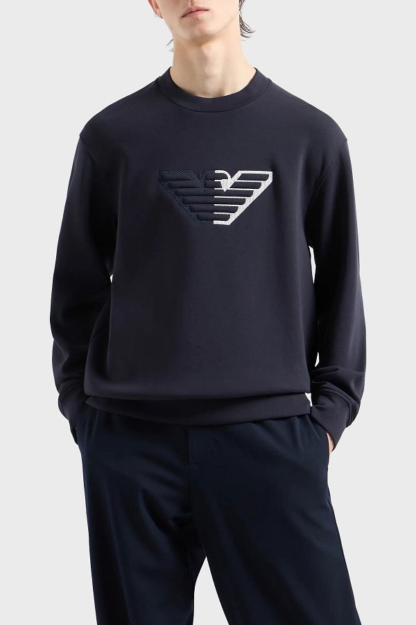 Emporio Armani Men s SWEAT Stretch Cotton Crew Neck SWEAT 6D1m76 1JHSZ 0920 Trendyol