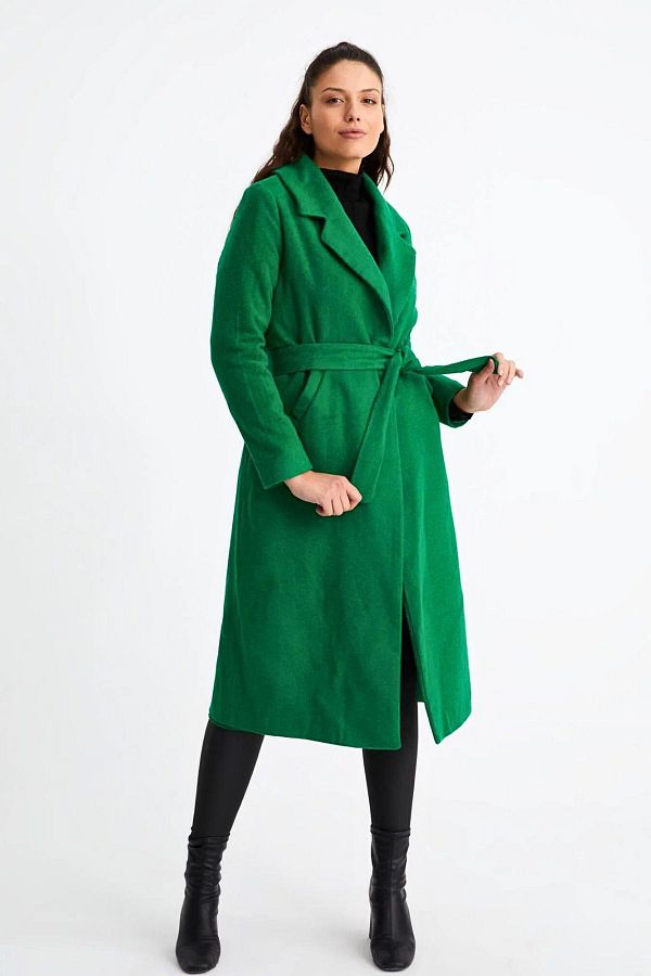 Green cashmere coat shop
