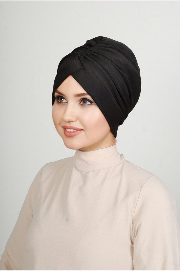 Yasmin S'H'E-Black Front Cross Model External Bonnet 1
