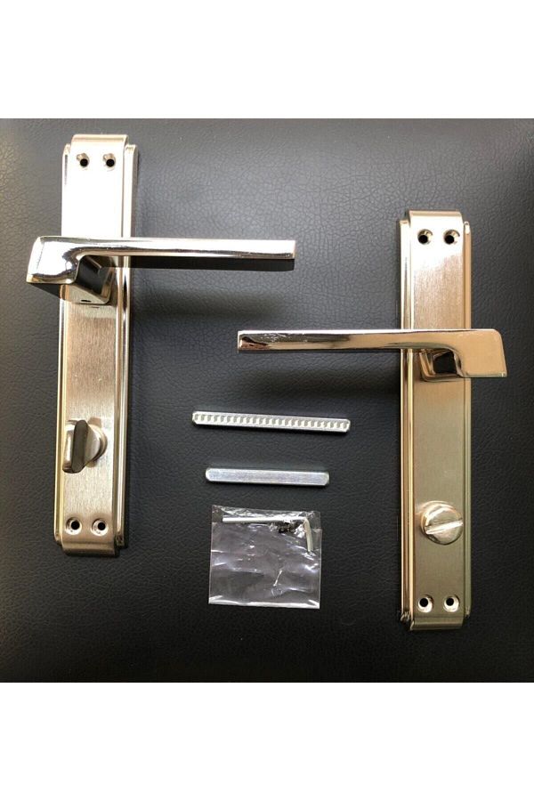 Sofuoğlu-Anka Mirrored WC Door Handle 1 Set Nickel - Satin / Please Notify Right or Left Direction 1