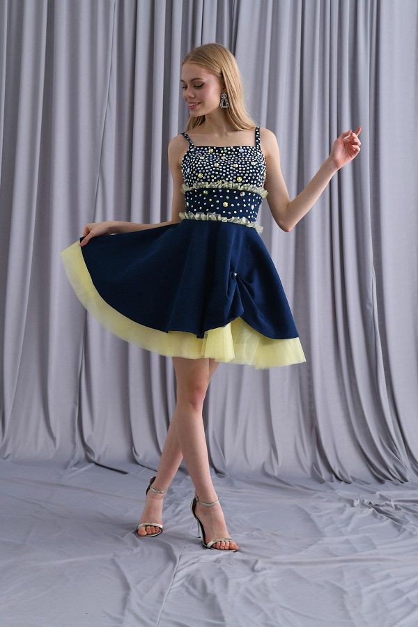 Tangul Ali S Moda Evi Mini Denim Tutu Dress Trendyol